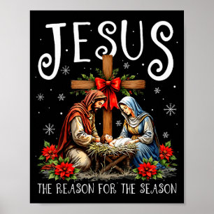 Jesus Is De Reden Voor Het Seizoen Kerstmis Xmas Poster