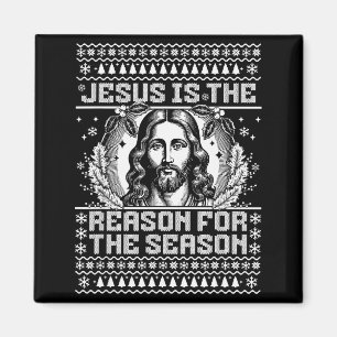 Jesus Is De Reden Voor Het Seizoen - Lelijke Kerst Magneet