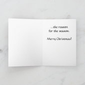 Jesus is de Reden voor het Wenskaart van het Feestdagen Kaart (Binnen)