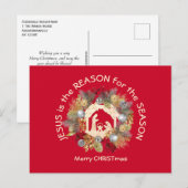 JESUS IS DE REDEN VOOR Kerstmis Feestdagenkaart (Voorkant / Achterkant)