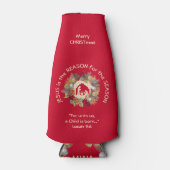 JESUS IS DE REDEN VOOR Kerstmis Flesjeskoeler (Voorkant)