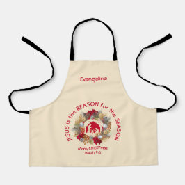 JESUS IS DE REDEN VOOR Kerstmis Schort