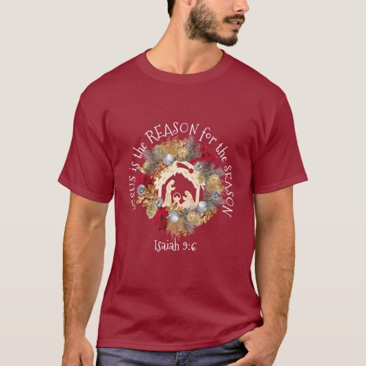 JESUS IS DE REDEN VOOR Kerstmis T-shirt (Voorkant)