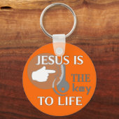 JESUS IS DE SLEUTEL VAN HET LEVEN SLEUTELHANGER (Voorkant)