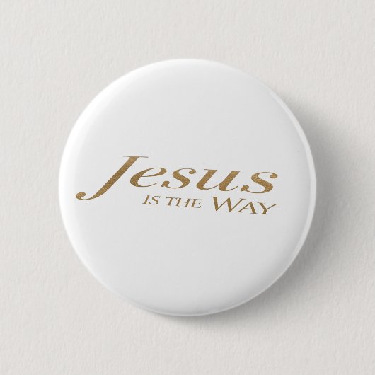 Jesus Is de Weg – Christelijk Geloof Knop Patch Ronde Button 5,7 Cm (Voorkant)