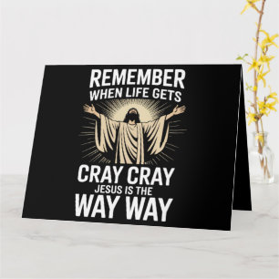 Jesus Is De Weg Kerstmis Grappig Geloof Religieus Kaart