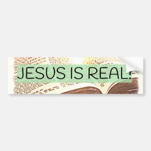 JESUS IS ECHT! BUMPERSTICKER (Voorkant)