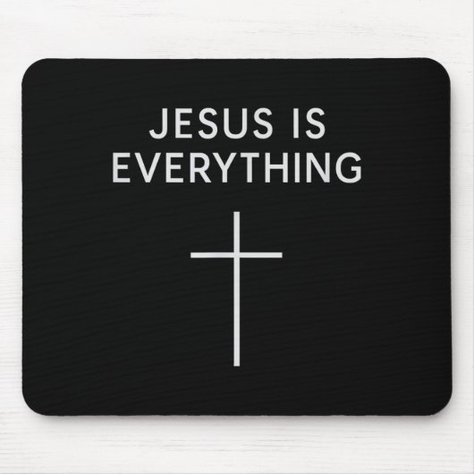 Jesus Is Everything Minimal Cross Christian Faith  Muismat (Voorkant)