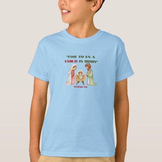 Jesus Is Geboren - Kerst Thema T-shirt (Voorkant)
