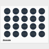 JESUS IS GEBOREN – Marine Minimalistische Kerststi Ronde Sticker (Vel)