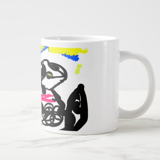 jesus is here  grote koffiekop (Rechts)