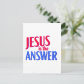 Jesus is het antwoord briefkaart (Staand voorkant)