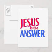 Jesus is het antwoord briefkaart (Voorkant / Achterkant)