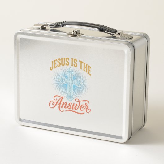 Jesus Is het Antwoord Christelijk Kruis Vectorontw (Voorkant)