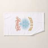 Jesus Is het Antwoord Christelijk Kruis Vectorontw Handdoek (Handdoek)