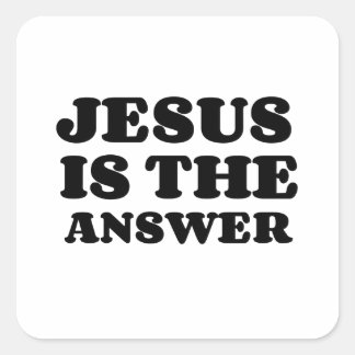 JESUS IS HET ANTWOORD VIERKANTE STICKER