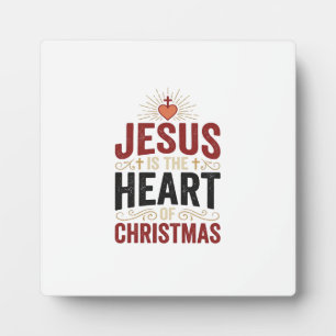 Jesus is het hart van Kerstmis Vintage T-shirt Fotoplaat