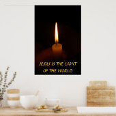 JESUS IS HET LICHT VAN DE WERELD... Religieuze dic Poster (Keuken)