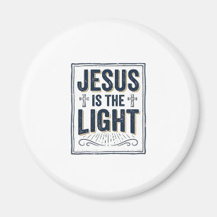 Jesus Is Het Licht Vintage Christelijk T-shirt Magneet