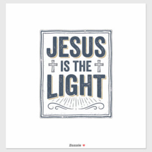 Jesus Is Het Licht Vintage Christelijk T-shirt Sticker