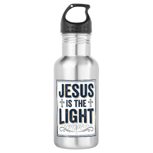 Jesus Is Het Licht Vintage Christelijk T-shirt Waterfles
