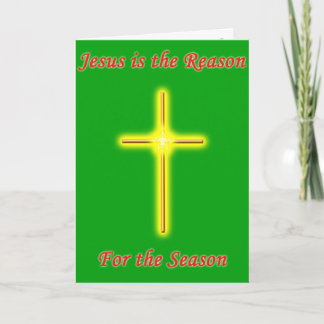 Jesus is het Wenskaart van Kerstmis van de Reden Feestdagen Kaart