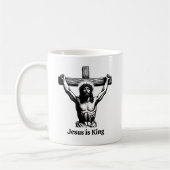 Jesus is King Black Christelijk Bijbelvers Koffiemok (Links)