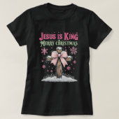 Jesus Is King Black T- shirt Vrouwenkerst (Design voorkant)