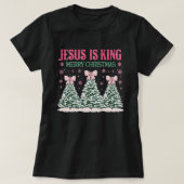 Jesus Is King Black T- shirt Vrouwenkerst (Design voorkant)