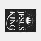 Jesus Is King Christelijk Fleece Deken (Voorkant (Horizontaal))