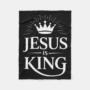 Jesus Is King Christelijk Fleece Deken
