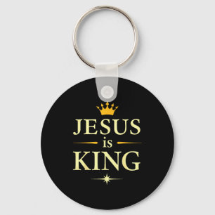 Jesus Is King _ Christelijk geloof ontwerp Sleutelhanger