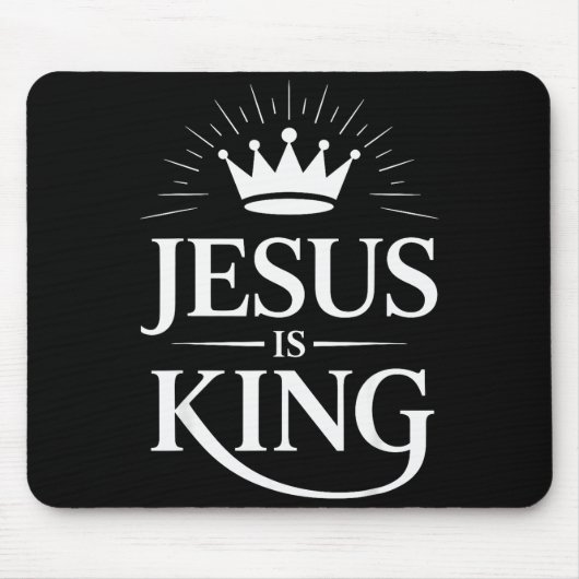 Jesus Is King Christelijk Muismat (Voorkant)