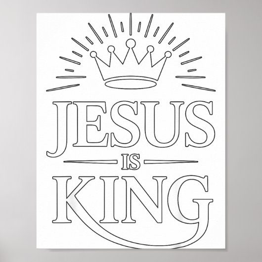 Jesus Is King Christelijk Poster (Voorkant)