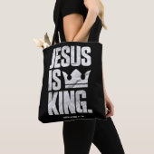 Jesus Is King Christian Bible Scripture Quote Pull Tote Bag (Dichtbij)