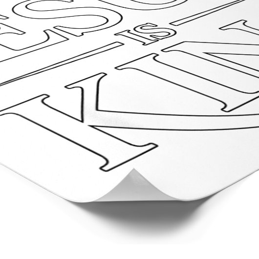 Jesus Is King Christian  Poster (Hoek)