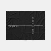 Jesus Is King Cross Christian Faith Bible Verse  Fleece Deken (Voorkant (Horizontaal))