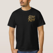 Jesus Is King Gold Font Christian Statement T-shirt (Voorkant)