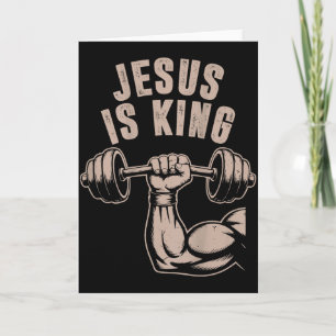 Jesus Is King Halter Cross Funny Christelijke Trai Kaart