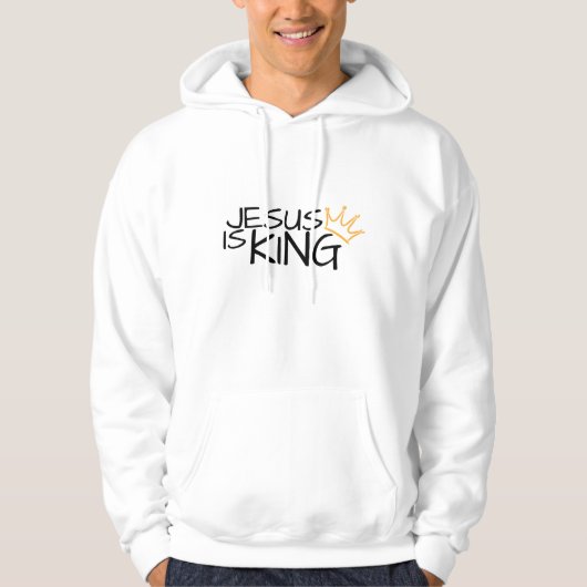 Jesus Is King - Hoodie voor Christelijke Mannen (Voorkant)