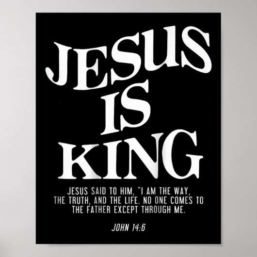 Jesus Is King Jesus Johannes 146 Kostuum Christeli Poster (Voorkant)