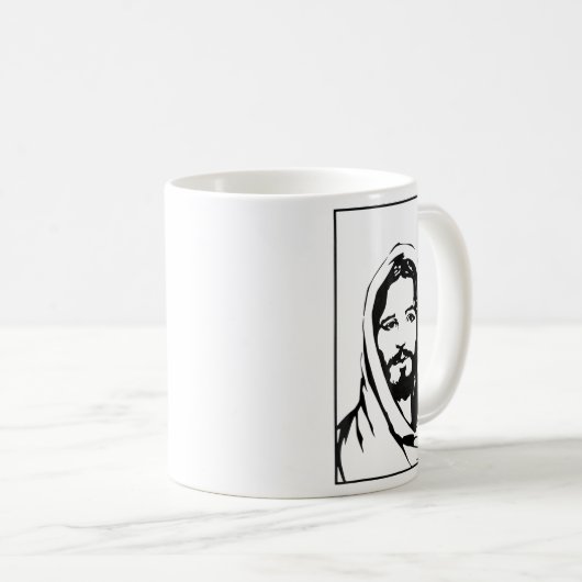 Jesus Is King Jesus King Of Hearts Card Christian  Koffiemok (Voorkant rechts)