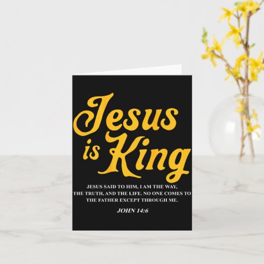 Jesus Is King John 14_6 Costume Jesus Christian (o Kaart (Gele Bloem)