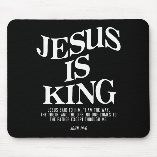 Jesus Is King John Bible Verse Christian Religious Muismat (Voorkant)