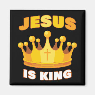 JESUS is King - Kinder & Familie Christelijk Geloo Magneet