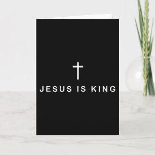 Jesus Is King Kruis Subtiele Christelijke Minimaal Kaart
