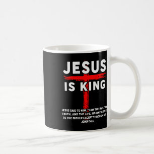 Jesus Is King Mannen Vrouwen Christelijk Cross Boy Koffiemok