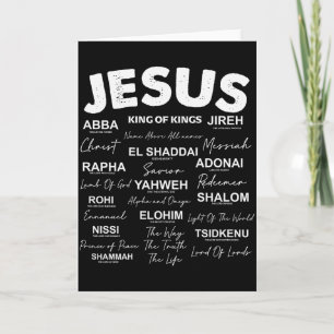 Jesus Is King Namen Van God Hebreeuws Jezus Christ Kaart
