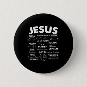 Jesus Is King Namen Van God Hebreeuws Jezus Christ Ronde Button 5,7 Cm