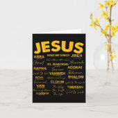 Jesus Is King Names Of God Hebrew Jesus Christian  Kaart (Gele Bloem)